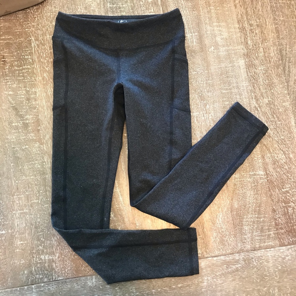 Leggings, Girl S(7-8), charcoal, pockets on sides